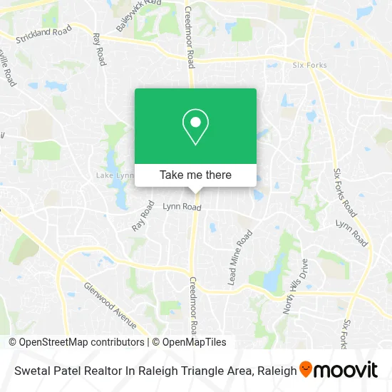 Swetal Patel Realtor In Raleigh Triangle Area map