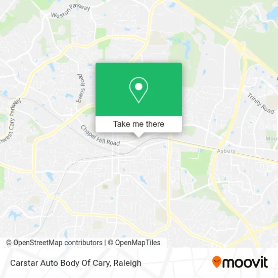 Carstar Auto Body Of Cary map