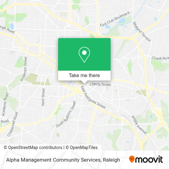 Alpha Management Community Services map