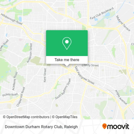 Downtown Durham Rotary Club map