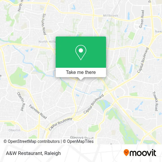 A&W Restaurant map