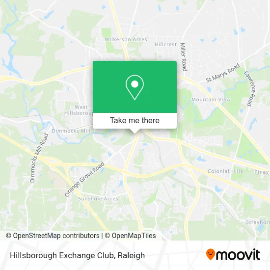 Hillsborough Exchange Club map
