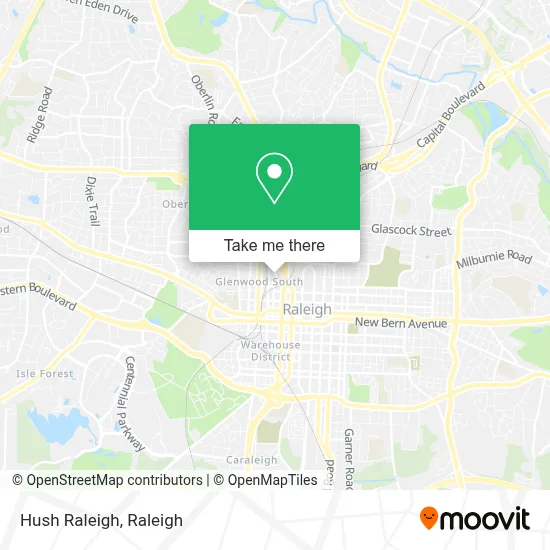 Hush Raleigh map