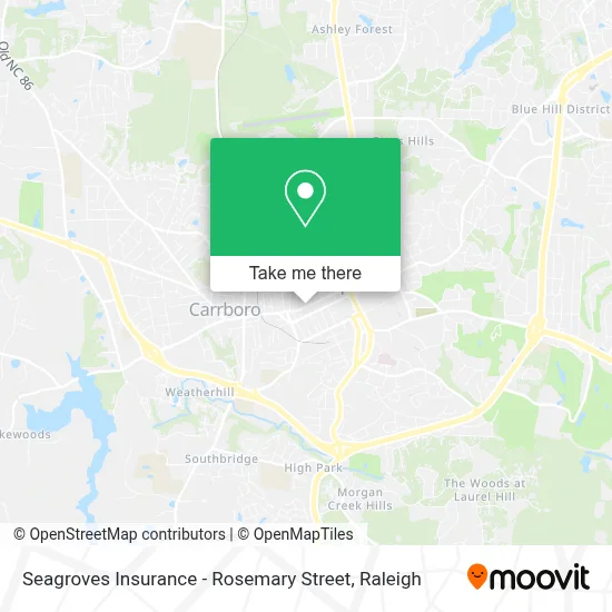 Seagroves Insurance - Rosemary Street map