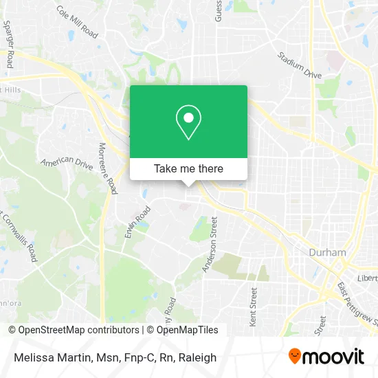 Melissa Martin, Msn, Fnp-C, Rn map