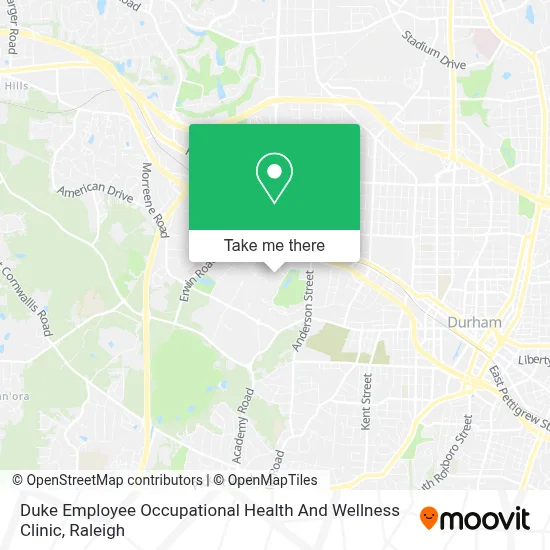 Duke Employee Occupational Health And Wellness Clinic map