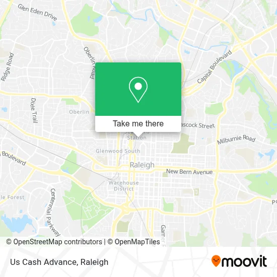 Us Cash Advance map