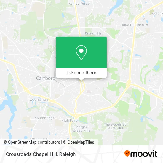 Crossroads Chapel Hill map