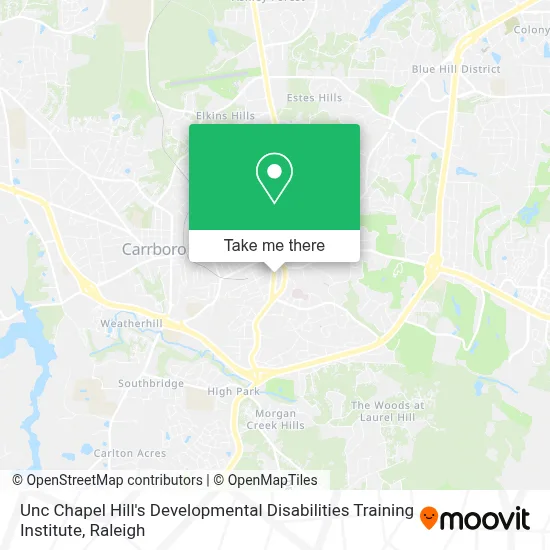 Unc Chapel Hill's Developmental Disabilities Training Institute map