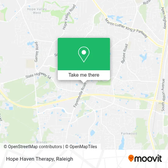 Hope Haven Therapy map