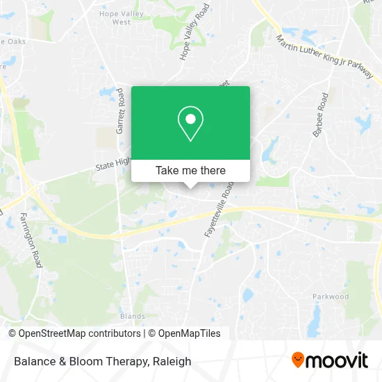Balance & Bloom Therapy map