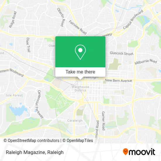 Raleigh Magazine map