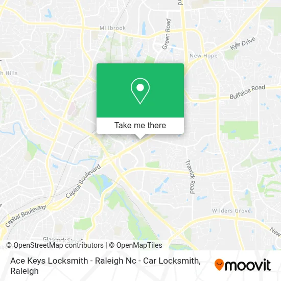 Ace Keys Locksmith - Raleigh Nc - Car Locksmith map