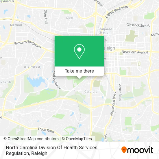 North Carolina Division Of Health Services Regulation map