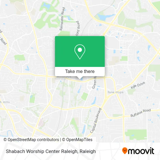 Shabach Worship Center Raleigh map