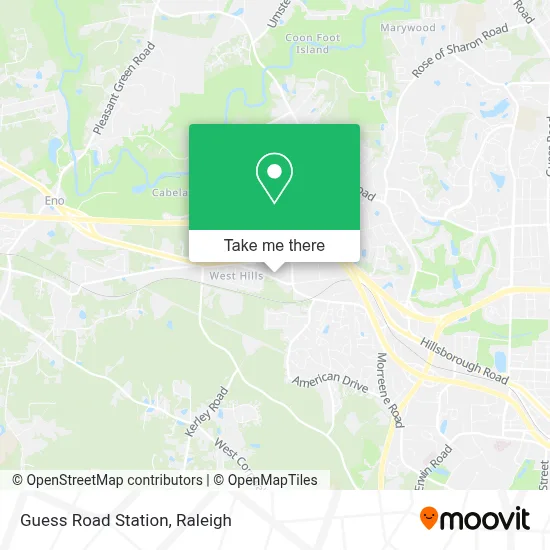 Guess Road Station map