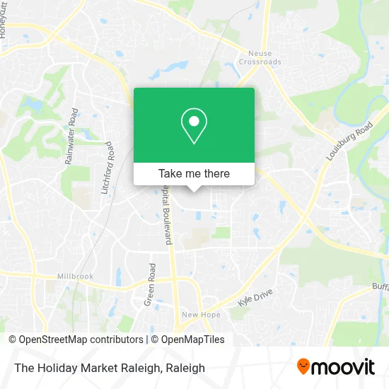 The Holiday Market Raleigh map