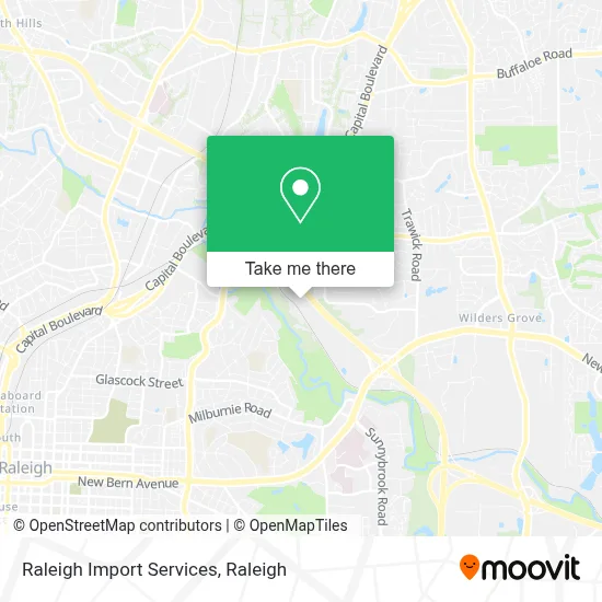 Mapa de Raleigh Import Services