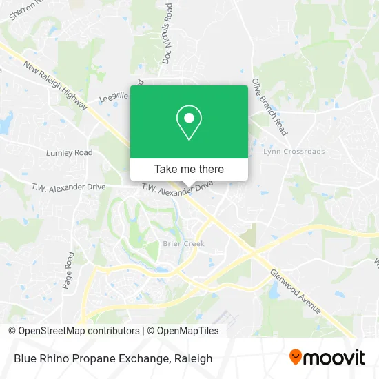 Blue Rhino Propane Exchange map