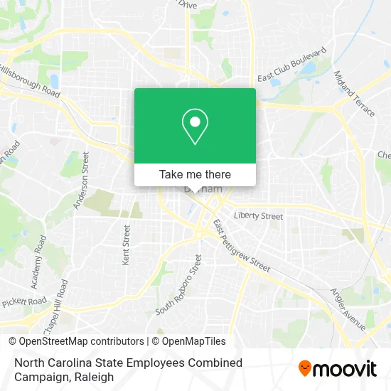 North Carolina State Employees Combined Campaign map