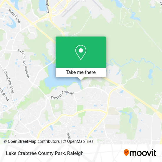 Lake Crabtree County Park map