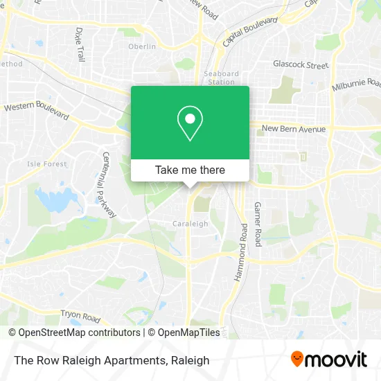 The Row Raleigh Apartments map