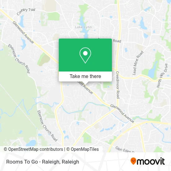 Rooms To Go - Raleigh map