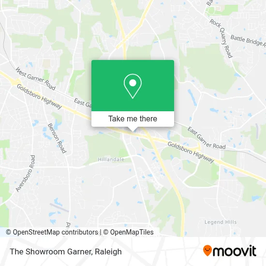 The Showroom Garner map