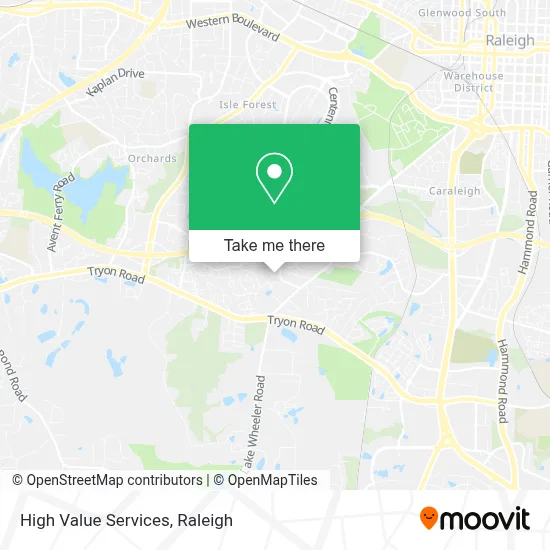 High Value Services map