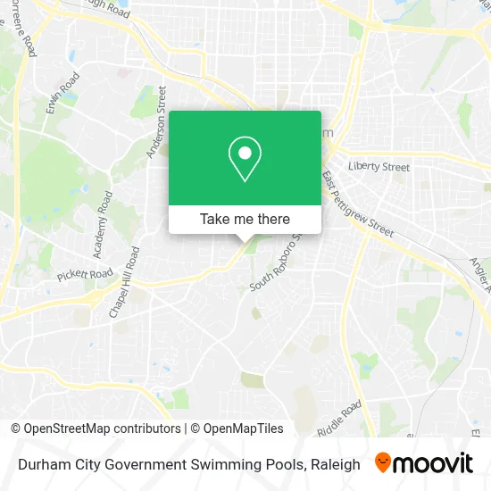 Durham City Government Swimming Pools map