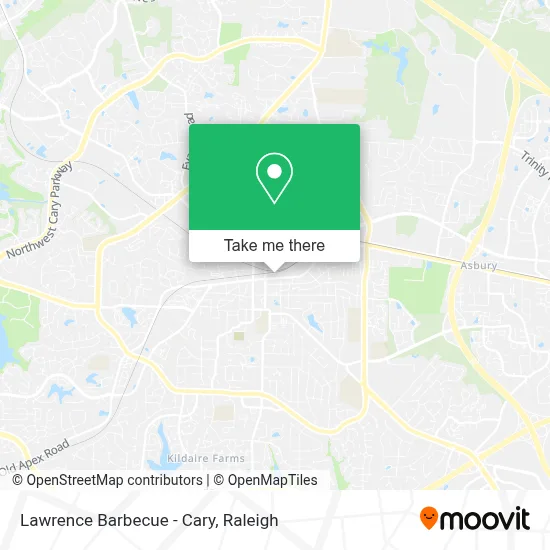 Lawrence Barbecue - Cary map