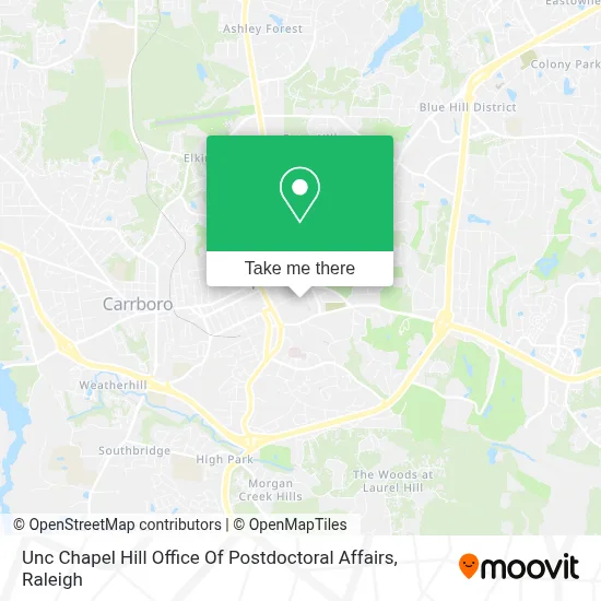 Unc Chapel Hill Office Of Postdoctoral Affairs map