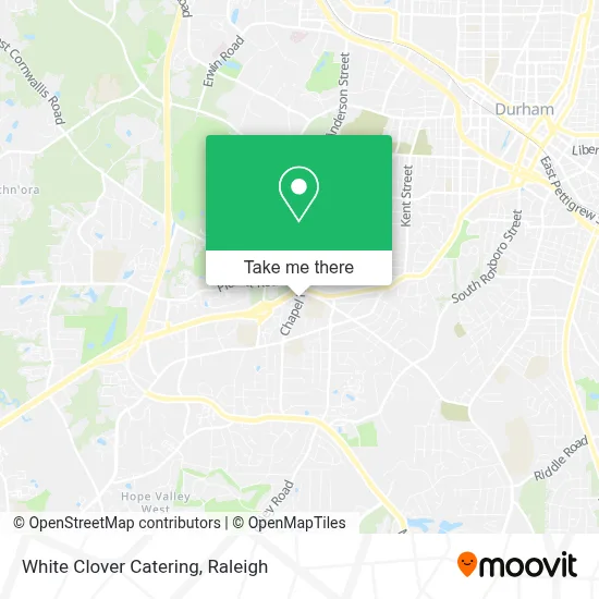 White Clover Catering map