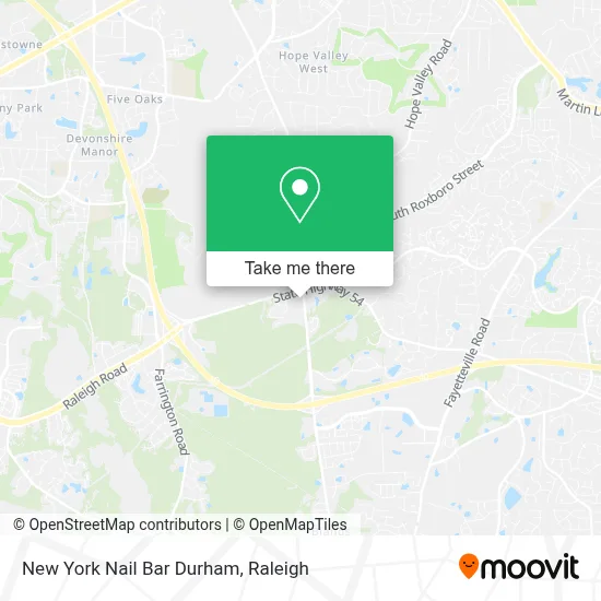 New York Nail Bar Durham map