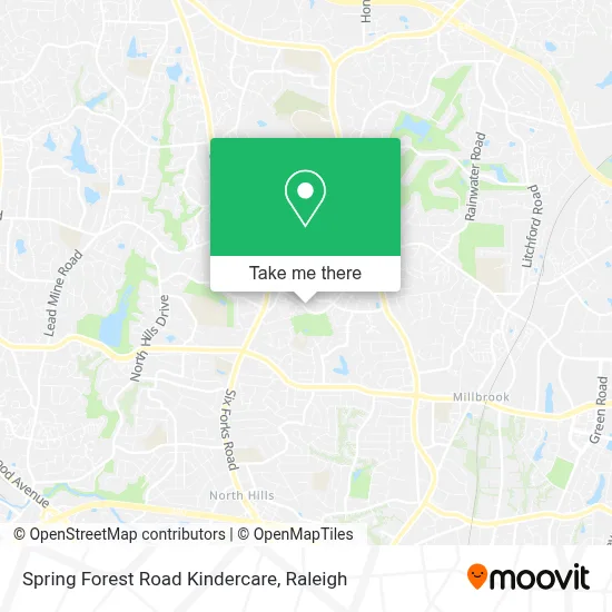Spring Forest Road Kindercare map