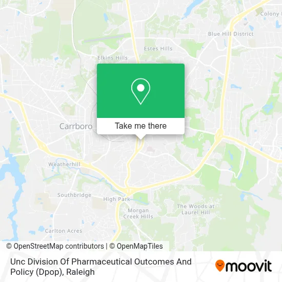 Unc Division Of Pharmaceutical Outcomes And Policy (Dpop) map