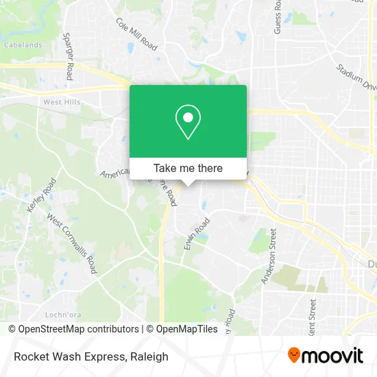 Rocket Wash Express map