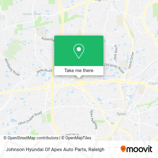Johnson Hyundai Of Apex Auto Parts map