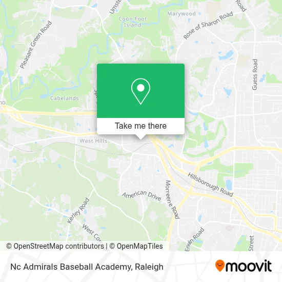 Nc Admirals Baseball Academy map