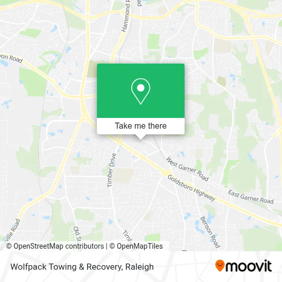Wolfpack Towing & Recovery map