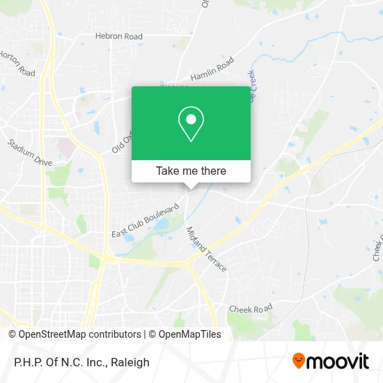P.H.P. Of N.C. Inc. map