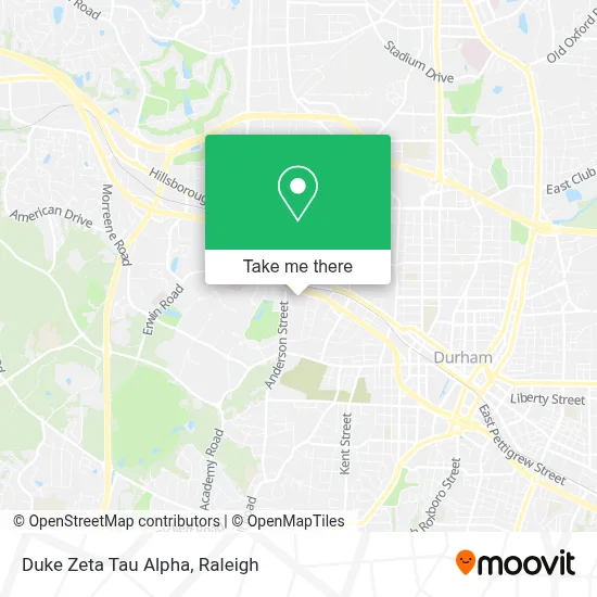 Duke Zeta Tau Alpha map