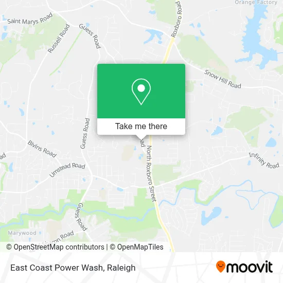 East Coast Power Wash map