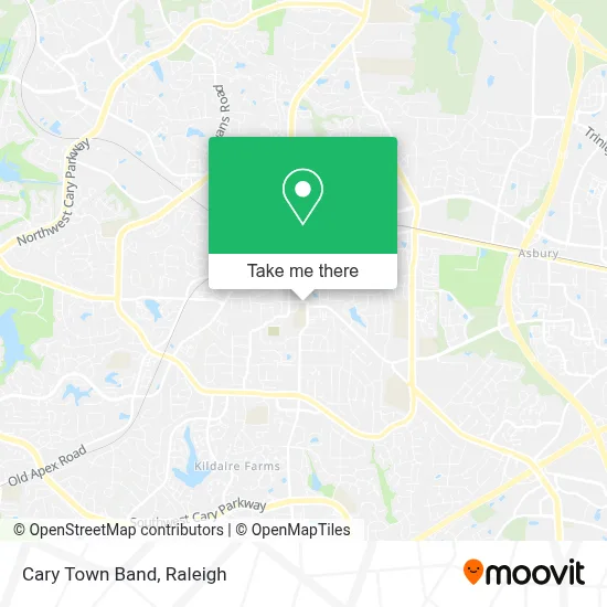 Cary Town Band map