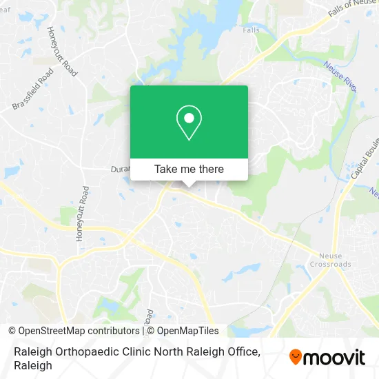 Raleigh Orthopaedic Clinic North Raleigh Office map