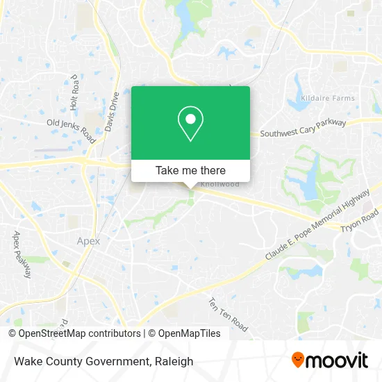 Wake County Government map