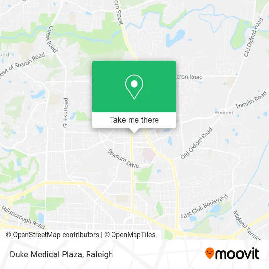 Duke Medical Plaza map
