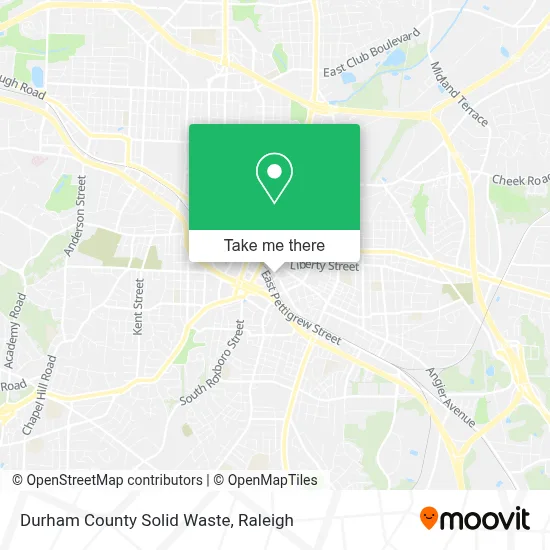 Durham County Solid Waste map