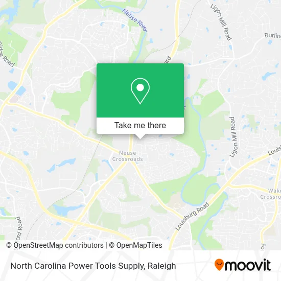 North Carolina Power Tools Supply map