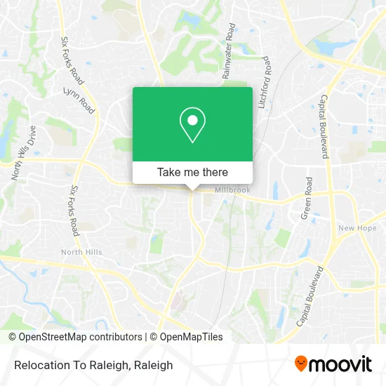 Relocation To Raleigh map
